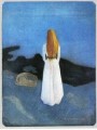 young woman on the shore 1896 Edvard Munch Expressionism